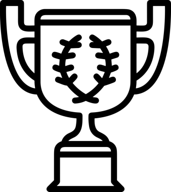 Kazanan Siyah ve Beyaz Logo Simgesi Markalaşma ve Tasarım için PNG Biçiminde