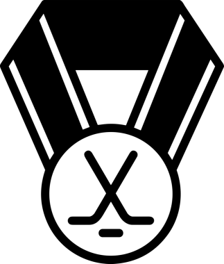 Kazanan Siyah ve Beyaz Logo Simgesi Markalaşma ve Tasarım için PNG Biçiminde