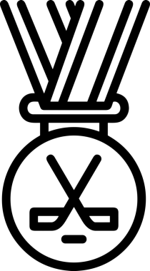 Kazanan Siyah ve Beyaz Logo Simgesi Markalaşma ve Tasarım için PNG Biçiminde