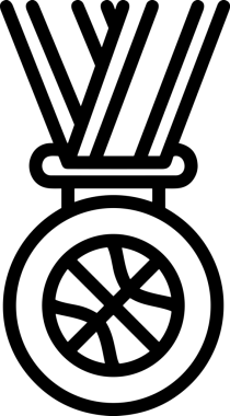 Kazanan Siyah ve Beyaz Logo Simgesi Markalaşma ve Tasarım için PNG Biçiminde