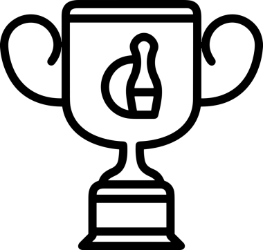Kazanan Siyah ve Beyaz Logo Simgesi Markalaşma ve Tasarım için PNG Biçiminde