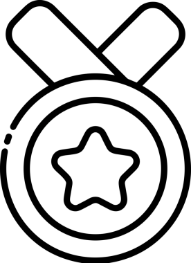 Kazanan Siyah ve Beyaz Logo Simgesi Markalaşma ve Tasarım için PNG Biçiminde