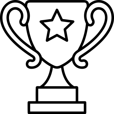 Kazanan Siyah ve Beyaz Logo Simgesi Markalaşma ve Tasarım için PNG Biçiminde