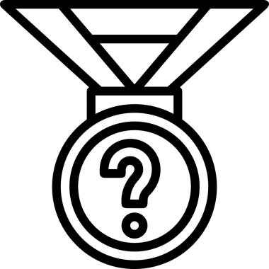 Kazanan Siyah ve Beyaz Logo Simgesi Markalaşma ve Tasarım için PNG Biçiminde