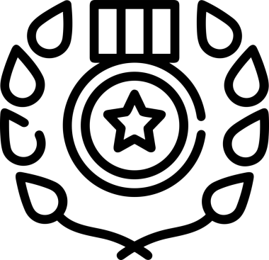 Kazanan Siyah ve Beyaz Logo Simgesi Markalaşma ve Tasarım için PNG Biçiminde