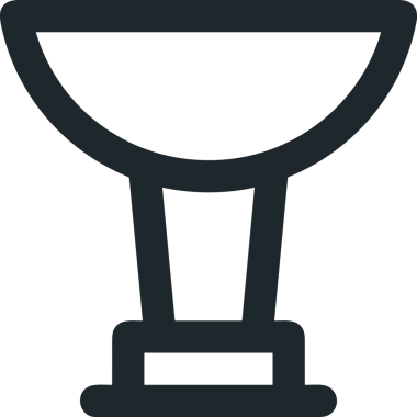 Kazanan Siyah ve Beyaz Logo Simgesi Markalaşma ve Tasarım için PNG Biçiminde