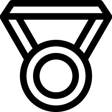 Kazanan Siyah ve Beyaz Logo Simgesi Markalaşma ve Tasarım için PNG Biçiminde