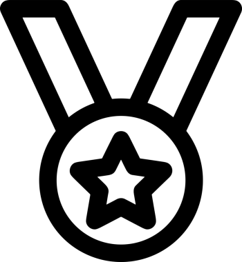 Kazanan Siyah ve Beyaz Logo Simgesi Markalaşma ve Tasarım için PNG Biçiminde