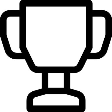 Kazanan Siyah ve Beyaz Logo Simgesi Markalaşma ve Tasarım için PNG Biçiminde