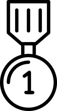 Kazanan Siyah ve Beyaz Logo Simgesi Markalaşma ve Tasarım için PNG Biçiminde