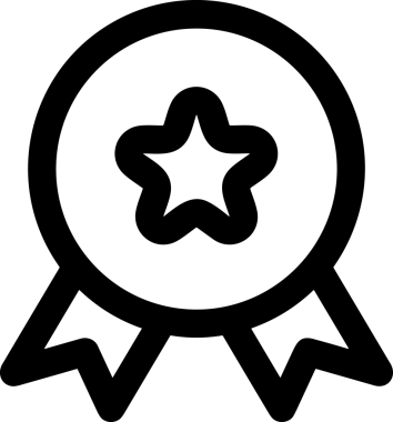 Kazanan Siyah ve Beyaz Logo Simgesi Markalaşma ve Tasarım için PNG Biçiminde