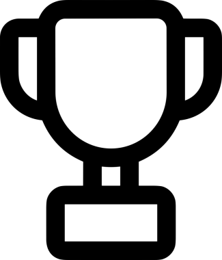 Kazanan Siyah ve Beyaz Logo Simgesi Markalaşma ve Tasarım için PNG Biçiminde