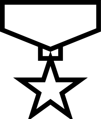 Kazanan Siyah ve Beyaz Logo Simgesi Markalaşma ve Tasarım için PNG Biçiminde