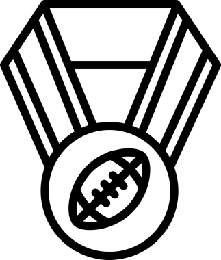 Kazanan Siyah ve Beyaz Logo Simgesi Markalaşma ve Tasarım için PNG Biçiminde