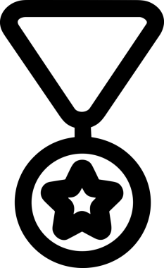 Kazanan Siyah ve Beyaz Logo Simgesi Markalaşma ve Tasarım için PNG Biçiminde