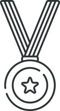 Kazanan Siyah ve Beyaz Logo Simgesi Markalaşma ve Tasarım için PNG Biçiminde