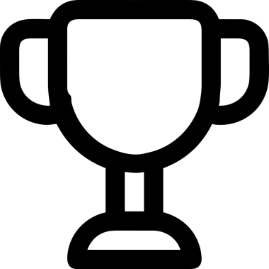 Kazanan Siyah ve Beyaz Logo Simgesi Markalaşma ve Tasarım için PNG Biçiminde