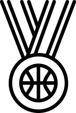 Kazanan Siyah ve Beyaz Logo Simgesi Markalaşma ve Tasarım için PNG Biçiminde