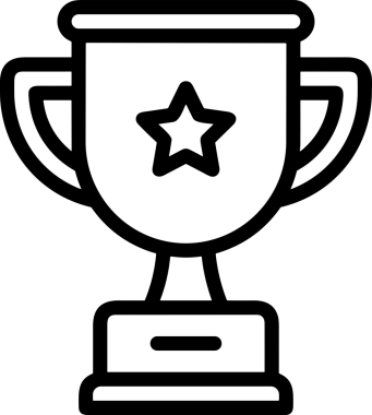 Kazanan Siyah ve Beyaz Logo Simgesi Markalaşma ve Tasarım için PNG Biçiminde