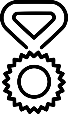 Kazanan Siyah ve Beyaz Logo Simgesi Markalaşma ve Tasarım için PNG Biçiminde