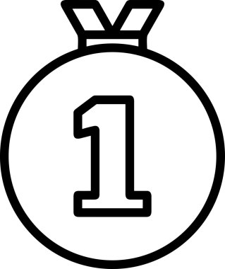 Kazanan Siyah ve Beyaz Logo Simgesi Markalaşma ve Tasarım için PNG Biçiminde