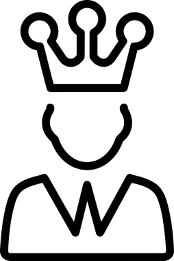 Kazanan Siyah ve Beyaz Logo Simgesi Markalaşma ve Tasarım için PNG Biçiminde