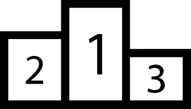 Kazanan Siyah ve Beyaz Logo Simgesi Markalaşma ve Tasarım için PNG Biçiminde