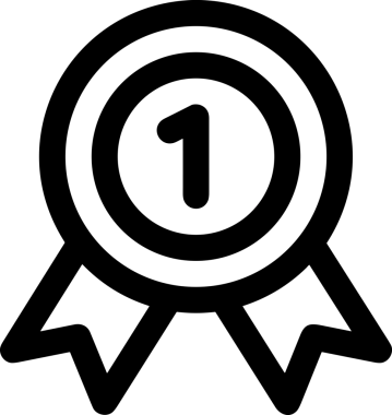 Kazanan Siyah ve Beyaz Logo Simgesi Markalaşma ve Tasarım için PNG Biçiminde