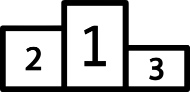 Kazanan Siyah ve Beyaz Logo Simgesi Markalaşma ve Tasarım için PNG Biçiminde