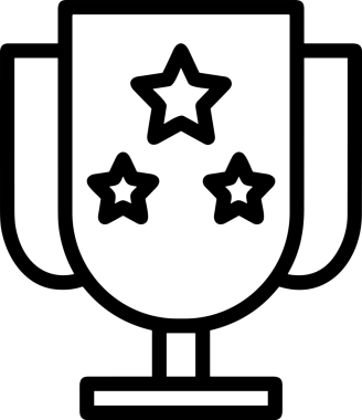 Kazanan Siyah ve Beyaz Logo Simgesi Markalaşma ve Tasarım için PNG Biçiminde