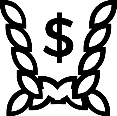 Kazanan Siyah ve Beyaz Logo Simgesi Markalaşma ve Tasarım için PNG Biçiminde