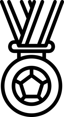 Kazanan Siyah ve Beyaz Logo Simgesi Markalaşma ve Tasarım için PNG Biçiminde