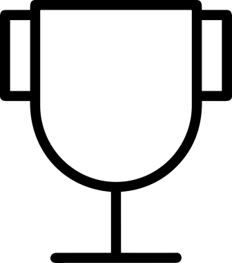 Kazanan Siyah ve Beyaz Logo Simgesi Markalaşma ve Tasarım için PNG Biçiminde