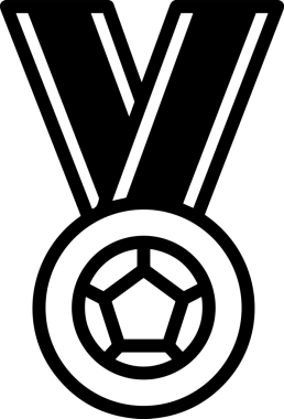 Kazanan Siyah ve Beyaz Logo Simgesi Markalaşma ve Tasarım için PNG Biçiminde