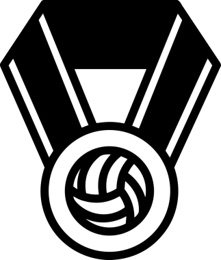 Kazanan Siyah ve Beyaz Logo Simgesi Markalaşma ve Tasarım için PNG Biçiminde