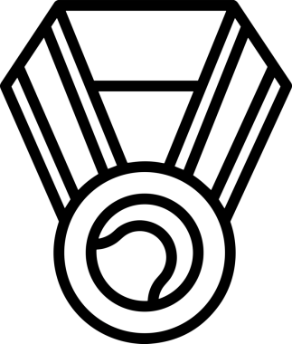 Kazanan Siyah ve Beyaz Logo Simgesi Markalaşma ve Tasarım için PNG Biçiminde