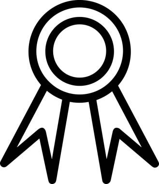 Kazanan Siyah ve Beyaz Logo Simgesi Markalaşma ve Tasarım için PNG Biçiminde