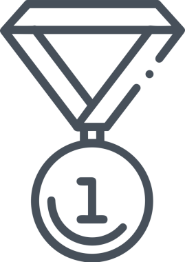 Kazanan Siyah ve Beyaz Logo Simgesi Markalaşma ve Tasarım için PNG Biçiminde