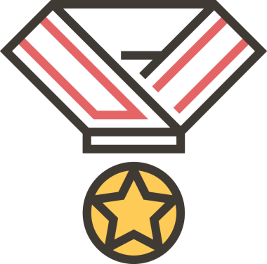 Kazanan Siyah ve Beyaz Logo Simgesi Markalaşma ve Tasarım için PNG Biçiminde