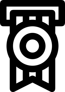 Kazanan Siyah ve Beyaz Logo Simgesi Markalaşma ve Tasarım için PNG Biçiminde