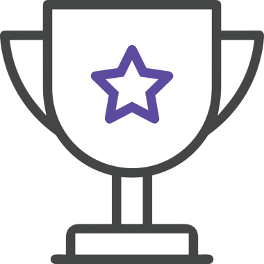 Kazanan Siyah ve Beyaz Logo Simgesi Markalaşma ve Tasarım için PNG Biçiminde