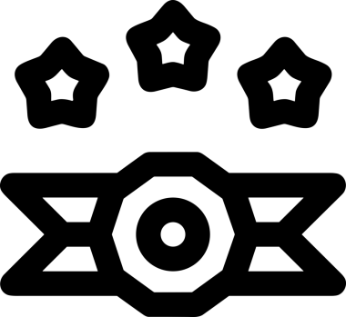Kazanan Siyah ve Beyaz Logo Simgesi Markalaşma ve Tasarım için PNG Biçiminde
