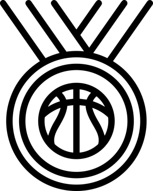Kazanan Siyah ve Beyaz Logo Simgesi Markalaşma ve Tasarım için PNG Biçiminde