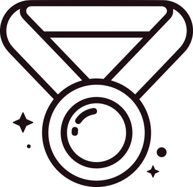 Kazanan Siyah ve Beyaz Logo Simgesi Markalaşma ve Tasarım için PNG Biçiminde