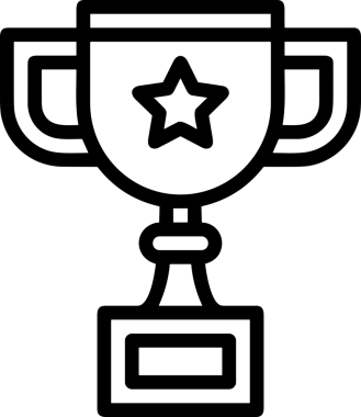 Kazanan Siyah ve Beyaz Logo Simgesi Markalaşma ve Tasarım için PNG Biçiminde