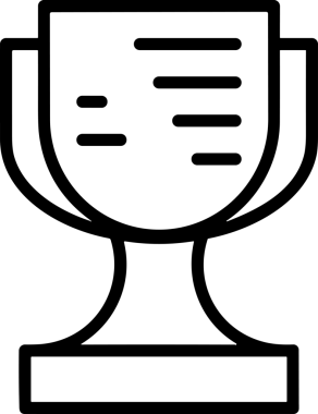 Kazanan Siyah ve Beyaz Logo Simgesi Markalaşma ve Tasarım için PNG Biçiminde