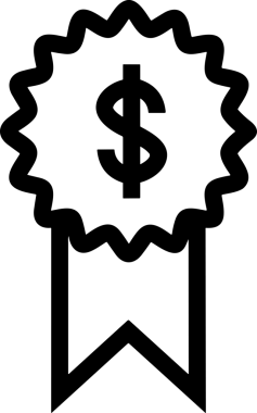 Kazanan Siyah ve Beyaz Logo Simgesi Markalaşma ve Tasarım için PNG Biçiminde