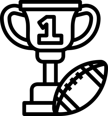 Kazanan Siyah ve Beyaz Logo Simgesi Markalaşma ve Tasarım için PNG Biçiminde