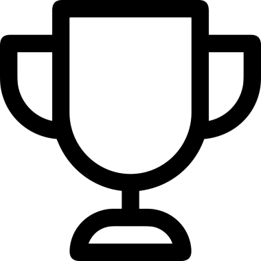 Kazanan Siyah ve Beyaz Logo Simgesi Markalaşma ve Tasarım için PNG Biçiminde