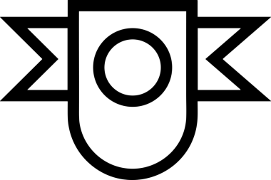 Kazanan Siyah ve Beyaz Logo Simgesi Markalaşma ve Tasarım için PNG Biçiminde